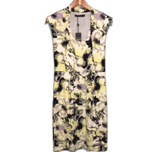 *Vertigo Double Pleated Front Dress with Black Lace Back - Size: Large*